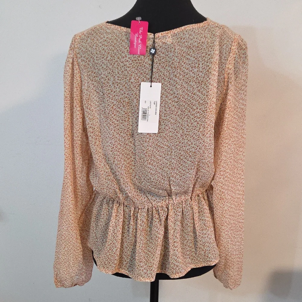 Molly Bracken NWT peasant top Sz L - Picture 4 of 9